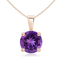 8mm aaaa amethyst rose gold pendant thumb200