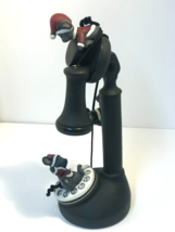 Old Fashion Telephone with Mice Christmas Winter Wonderland VTG Sankyo M... - $19.99