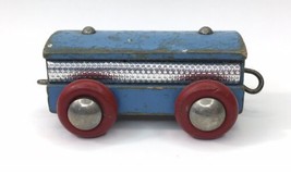 Vintage Brio Lillyput Train Car Light Blue Red Wheels Rough Shape 1960s - $12.00