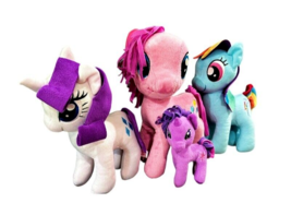 My Little Pony Plush Pinkie Pie Rarity Rainbow Dash Twilight Sparkle LOT... - $19.14