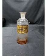 Antique Reverse Glass Label Apothecary Jar Pharmacy Drug Store Medicine ... - $29.41