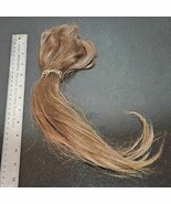 Human Hair Haircut Golden Brown Ponytail Reborn Doll Layered Natural 12-... - €73,01 EUR