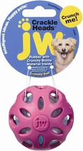 JW Pet Crackle Heads Crackle Ball Dog Toy Assorted 1ea/SM - £6.32 GBP