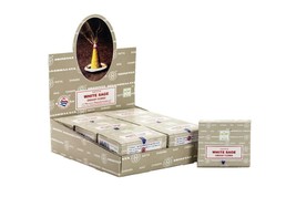 Satya Sai Baba White Sage Natural Masala Incense 144 Dhoop Cones in Pack of 12 - £15.02 GBP