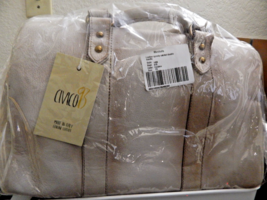 Civico 93 Ivory Cream Weathered Leather Satchel Bag Top Handle Purse - $2,888.37 MXN