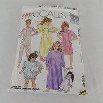 McCalls 4606 Sewing Pattern Girls Sleepwear Size M 8-10 Pajamas Nightgow... - $5.95