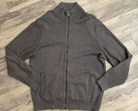 Michael Kors Cardigan Full-Zip Grey Wool Blend Knit Sweater Size Large - £15.81 GBP