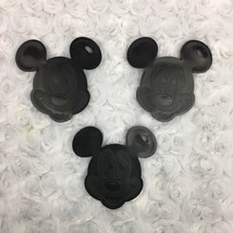 Mickey Mouse Shape Walt Disney World Rare Black Plastic Balloon Weight Set of 3 - $18.69