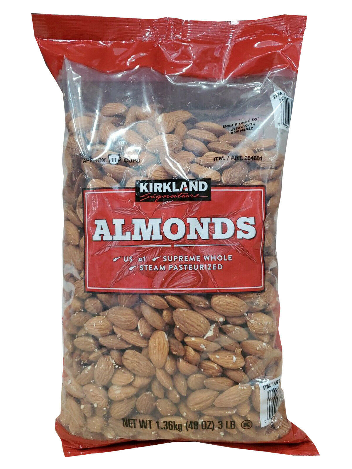  Kirkland Signature Supreme Whole Almonds 3 Lb,  Pound    - $16.71