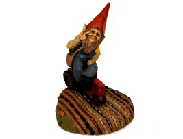 Tom Clark Gnome Figurine, Farmer &quot;Mac Donald&quot;, 1987, Molded Pecan Resin, GNM-02 - £23.33 GBP