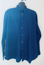 Skopes Luxury Collection 100% Cotton  Navy Blue Dress Shirt Size XXL - $18.76