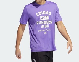 Adidas HA6681 Slogan Logo Graphic Tee Purple Rush ( S ) - $79.17