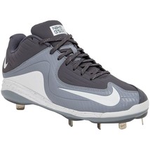 Nike Men&#39;s Air MVP Pro Metal II Baseball Cleats Gray White Size 12.5 - $79.99