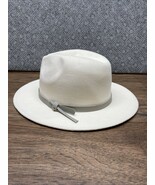 Marc &amp; Mel White Felt Stetson Cowboy Hat Southwestern Ranch OSFM KG - $749.37 MXN