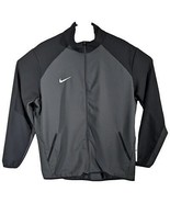 Nike Track Jacket Zip Up Mens Size XL Black Gray Colorblock Performance ... - $63.25