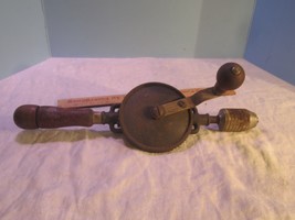 Antique Vintage Manual Hand Crank Drill, Brace Stanley 624 Wood Handle B - £28.95 GBP