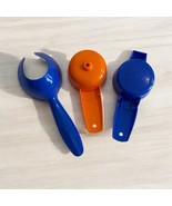 Tupperware Mini Strainer Sifter, Egg Lifter &amp; Funnel Orange and Blue New - $13.67