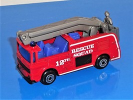 Matchbox Loose Mid 1990s Release Snorkel Fire Truck Red 12th Rescue Squad - $3.22