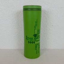 Starbucks This One Cup 2010 Green Eco Travel Coffee Mug Tumbler Recycle Reuse 8&quot; - £7.58 GBP