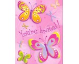 Butterflies and Dragonflies Invitations Birthday Party Invites 8 Per Pac... - $3.75