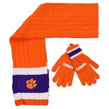 Littlearth Clemson Tigers Cold Weather Knit Scarf and Glove Set - $458.08 MXN