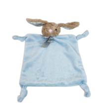 Dandee Brown Bunny Rabbit Baby Blue Security Blanket Stuffed Animal Plush Rattle - $46.55