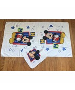 Disney Mickey Mouse Towel &amp; Wash Cloth by Franco Brazil 100% Cotton Vint... - £18.58 GBP