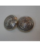 Unbranded Artistic Silver Button Disc Post Earrings - £15.64 GBP