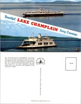 New York(NY) Port Kent Lake Champlain Passenger Ferry Crossings Vintage Postcard - £7.50 GBP