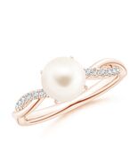 ANGARA Freshwater Pearl Ring for Women in 14K Solid Gold (Grade: AAA | 7mm) - $1,421.65