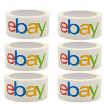 Six (6) Rolls eBay Branded Logo BOPP Shipping Tape 75 yards x 2 &quot; New Se... - $23.27