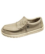 Hey Dude Wally Sox Casual Slip On Loafer Shoes Mens Size 8 Gray Logo Rub... - $27.69