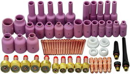 RIVERWELD TIG Jumbo Gas Lens Collet Body Alumina Nozzle Ceramic Cups Ass... - $142.68