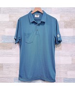 LinkSoul Tidewater Interiors Striped Polo Shirt Blue Black Cotton Mens M... - $29.69