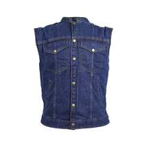 Vance Leather Mens Denim Patch Holder Vest - $1,328.19 MXN+