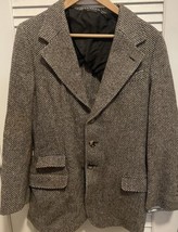 Yves Saint Laurent Men’s Wool Blazer Coat Brown Made In Switzerland Size... - $148.49