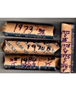 Jefferson Nickels  4 rolls of assorted dates &amp; mint marks (1972 - 1984) - $25.97 CAD