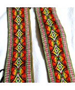 Guitar Strap Woven Hippie 1970s Vintage Excellent condition Bright colors - £30.34 GBP