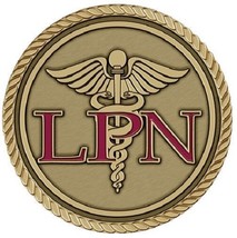 LPN Medallion for Box Cremation Urn/Flag Case - 2 Inch Diameter - £68.60 GBP