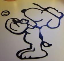 Baseball Snoopy - Black - 14&quot; x 13&quot; &amp; 2&quot; x 2&quot; - 2 Piece Set  - $23.73