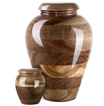 Stunning and very special hand turned wooden Walnut Human Cremation urn ... - $92.19+