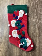 Felt Christmas Holiday Stocking Ho Ho Ho Santa - £8.67 GBP