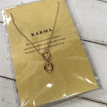 Karma Double Circle Necklace New! - $7.84