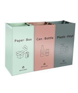 Separate Recycling Bin for Kitchen Home - Indoor Recycle Bins (Pink, Gre... - $27.16