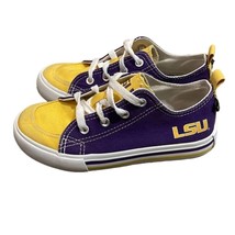 Skicks LSU Low Top Sneakers Unisex Youth Size 12 Purple Gold Football College - £15.02 GBP