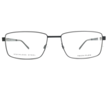 Tech Flex Groß Brille Rahmen 30145S SP06 Blau Silber Quadratisch 58-18-145 - $46.25