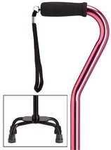 Walking Cane Quad Cane Rose Pink Small Base 5&quot; X 8&quot; - $56.99