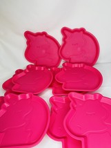 Unicorn Plates 10 Pk Your Zone Plastic Shaped Kids Pink Color Microwave Safe - £12.66 GBP