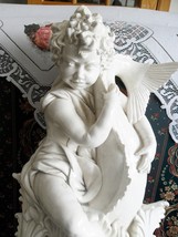 Vintage Porcelain water fountain cherub with a fish - $594.00