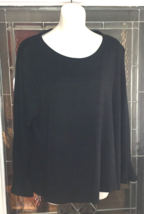 Gap Black Top With Bell Sleeves Size L - £17.08 GBP
